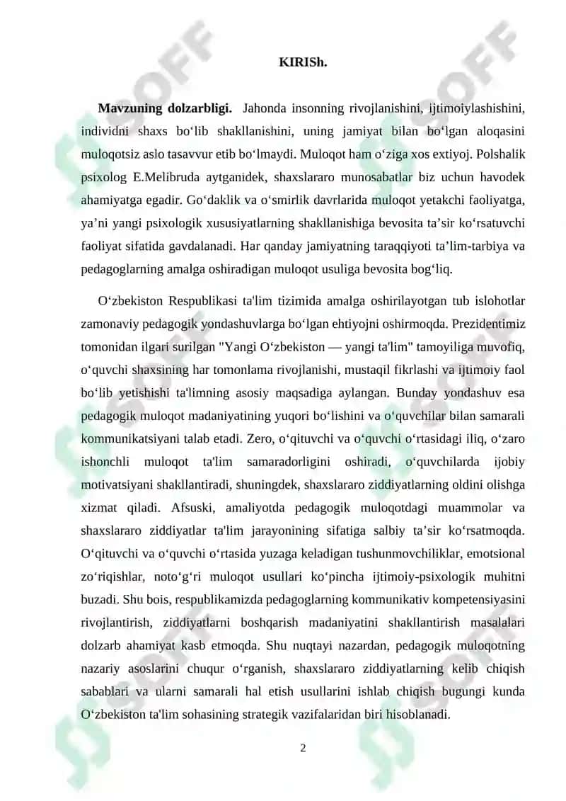 PEDAGOGIK  MULOQOT VA SHAXSLARARO ZIDDIYATLAR 2