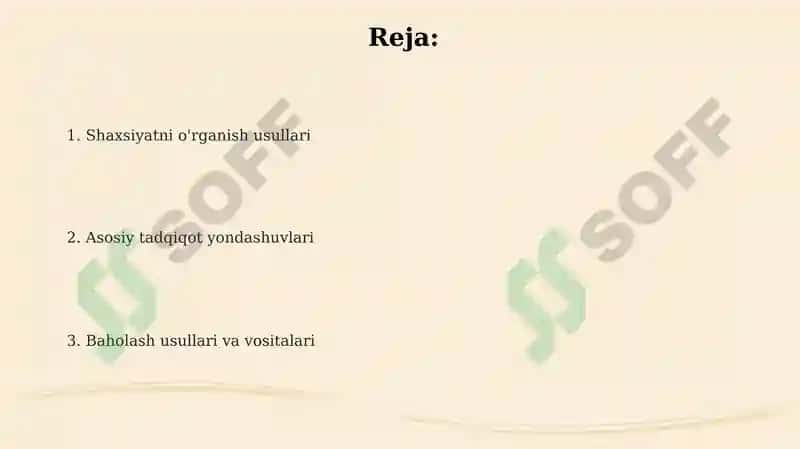 Shaxsni oʻrganish metodlari 2