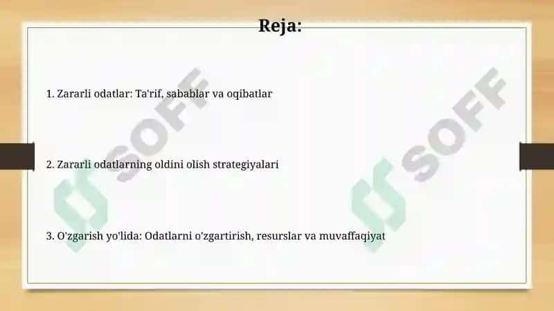 Zararli odatlardan saqlanish va ularni oldini olish 2