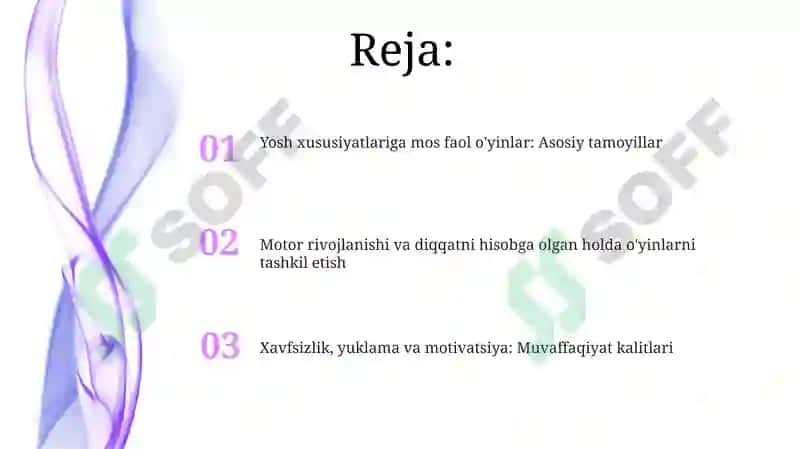 Yosh xususiyatlari va motor rivojlanishi 2