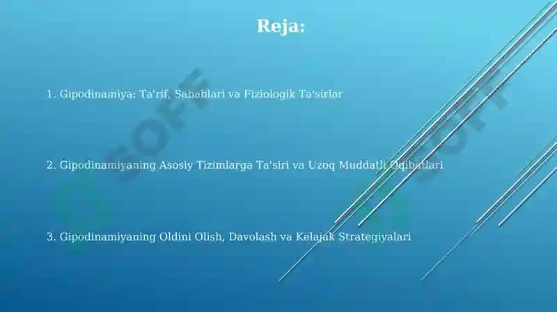 Gipodinamika va uning oqibatlari 2