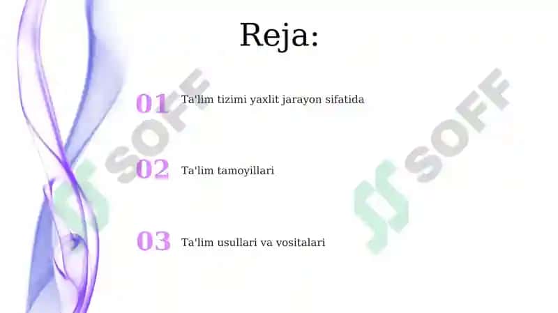 Ta'lim tizimi yaxlit jarayon sifatida 2