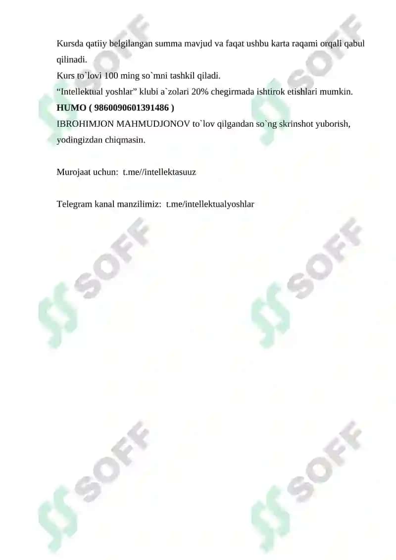 INTELLEKTUAL MAQOLA YOZISH KURSI 2