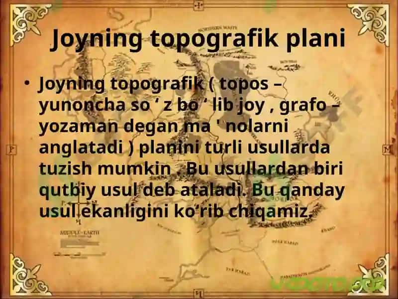 Joyning topografik planini tuzish 2