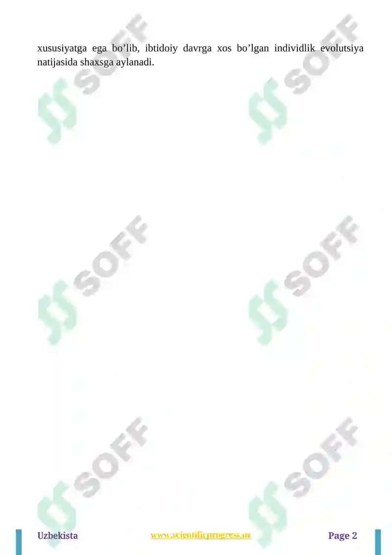 INDIVID, SHAXS, INDIVIDUALLIK TUSHUNCHALARI 2