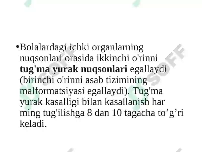 Bolalarda tug'ma yurak nuqsonlari 2