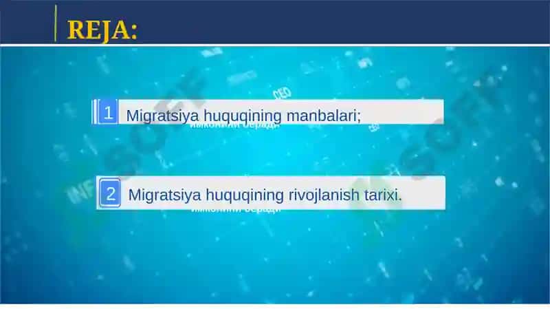 Xalqaro migratsiya huquqi fani 2