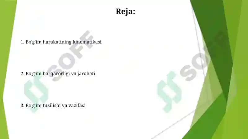 Bo'g'imlarning biomexanikasi 2