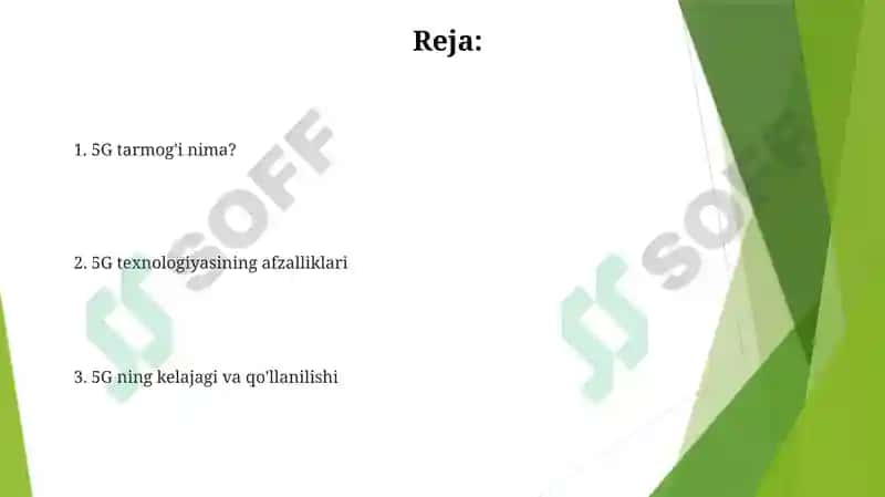 5G tarmoqhaqida 2