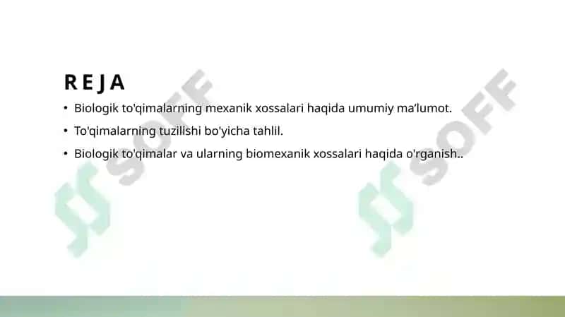 Biologik to‘qimalarning mexanik xossalari 2