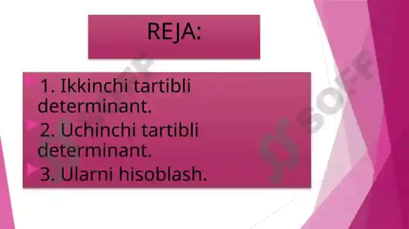 Ikkinchi va uchinchi tartibli hisoblash 2