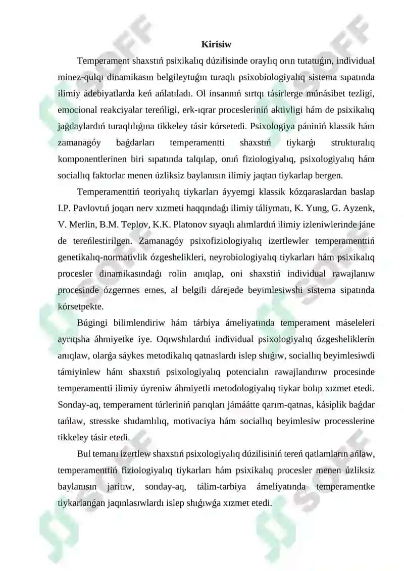 Temperament shaxs strukturası sıpatında 2