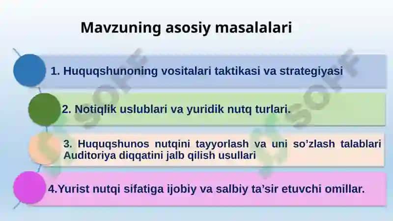 HUQUQSHUNOSNING NUTQ MADANIYATI 2