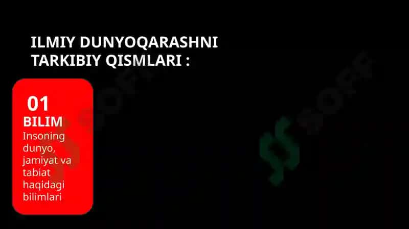 DUNYOQARASHNI ASOSIY  TARKIBIY QISMLARI 2