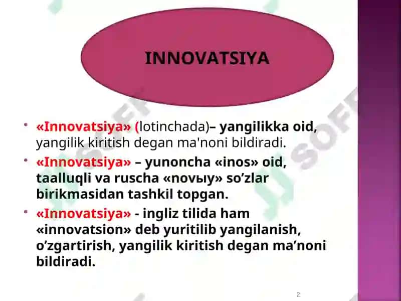 Innovatsiyalar va ularning yaratilish bosqichlari 2