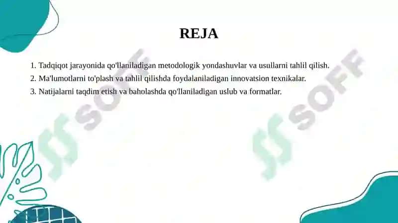 tadqiqotning xususiy usullari 2