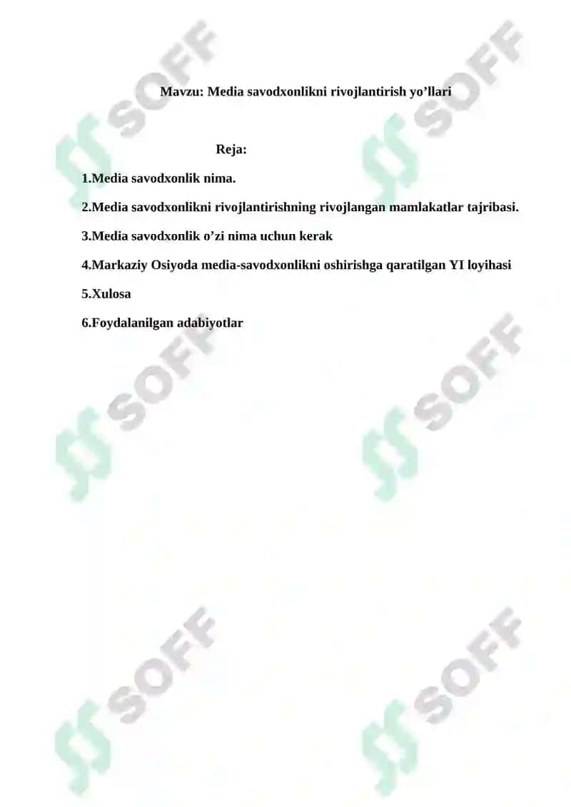 Media savodxonlikni rivojlantirish yo’llari 2