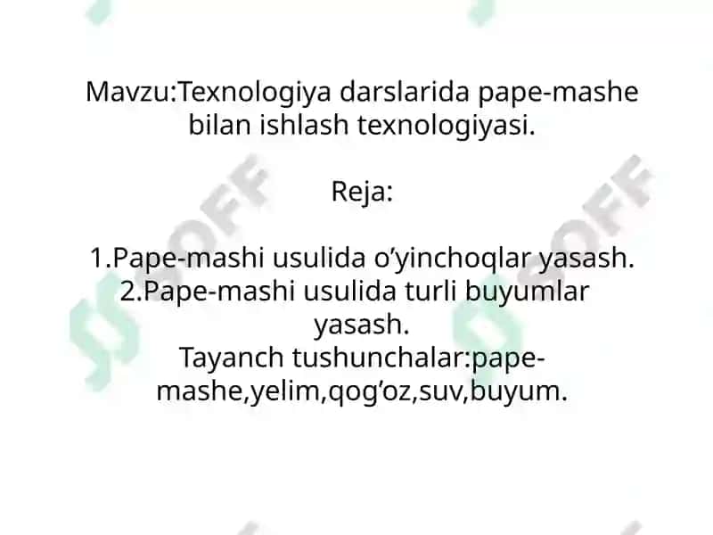 Texnologiya darslari 2