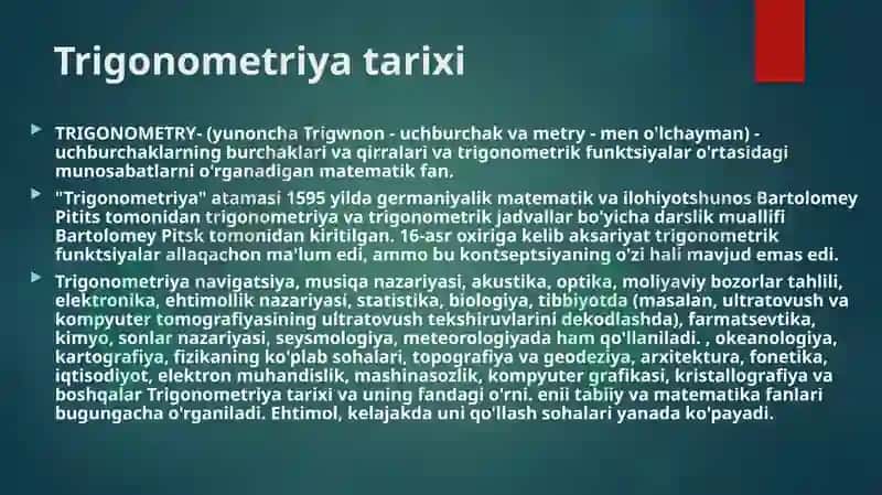 Trigonometriyaelementlarininghayotgatadbiqi 2