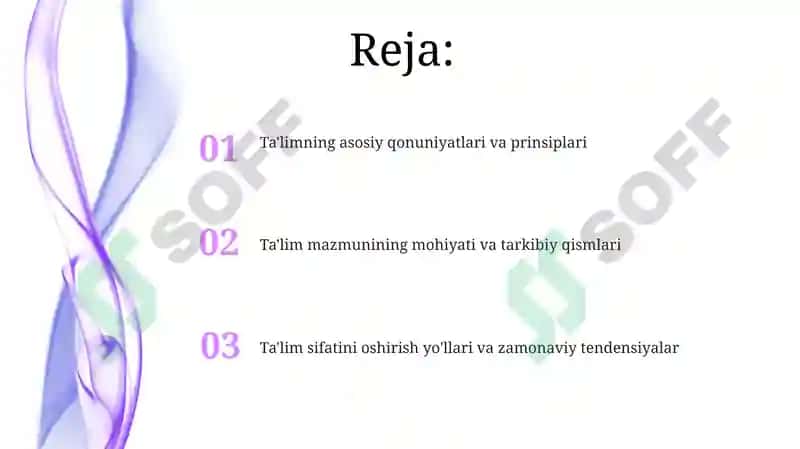 Ta'lim qonuniyatlari va tamoyillari 2