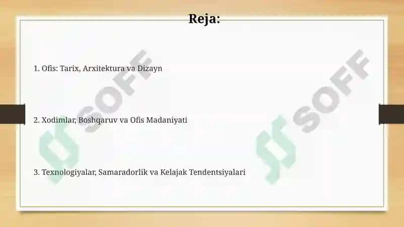 Ofis: Tarix, Arxitektura va Dizayn 2