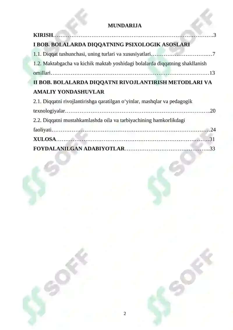 Bolalarda diqqatning rivojlanishi 2
