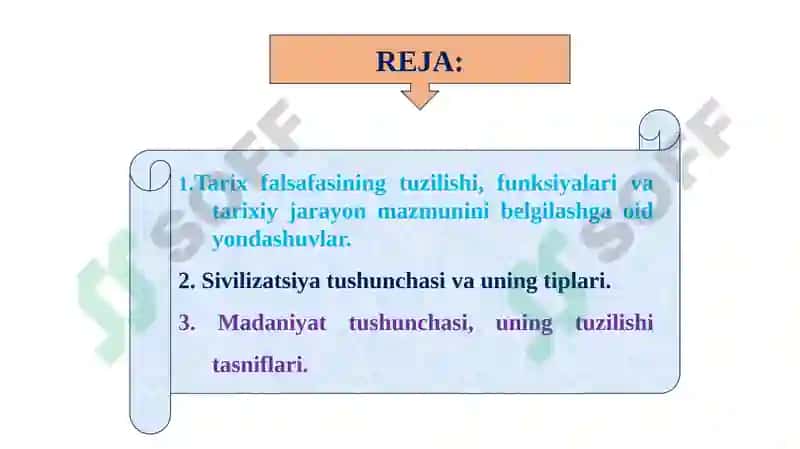 TARIX FALSAFASI, SIVILIZATSIYA VA MADANIYAT 2