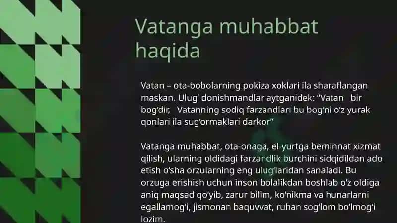 Vatanga muhabbat va tabiatga ehtirom 2