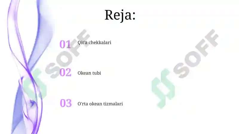 Dunyo okeani suv osti relyefi xususiyatlari 2
