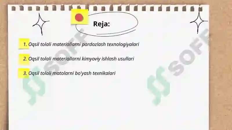 Oqsil tolali materiallarni pardozlash texnologiyalari 2