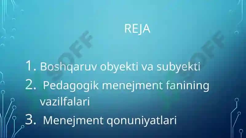 Boshqaruv obyekti va subyekti 2