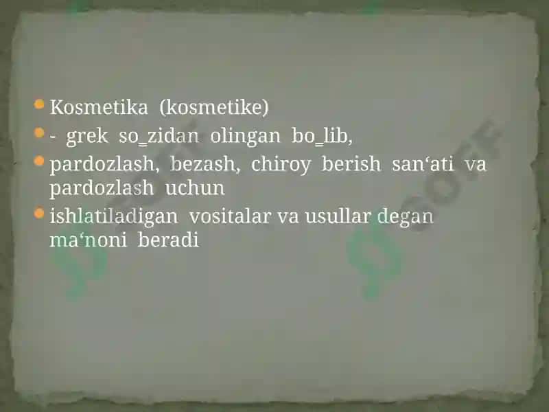 QADIMGI GRETSIYADA KOSMETOLOGIYANI QOLLANILISHI 2