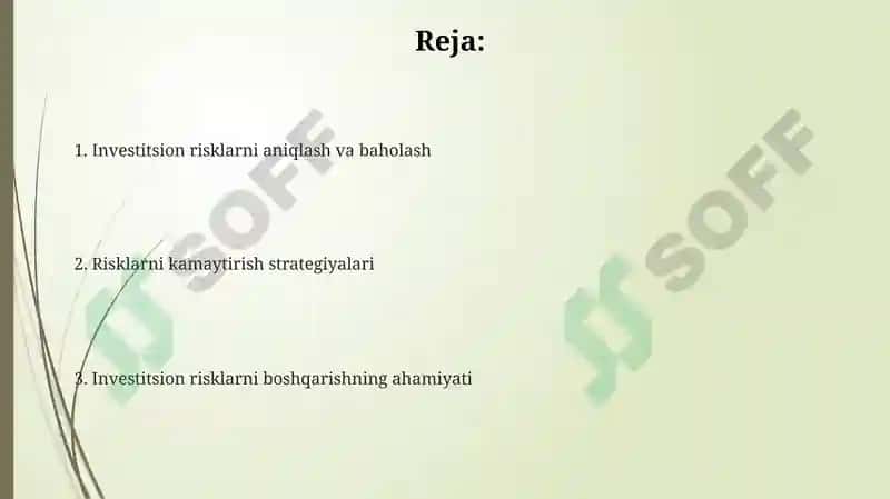 Investitsion risklarniboshqarish 2