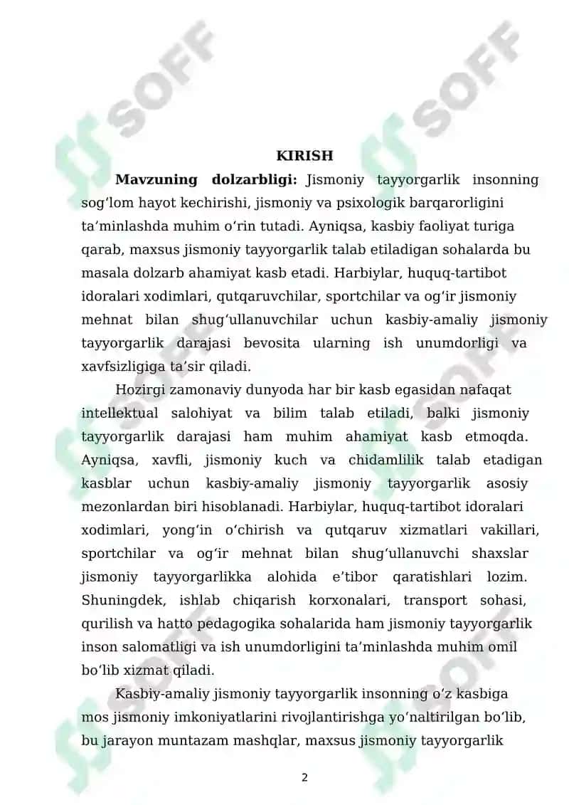 KASBIY-AMALIY JISMONIY TAYYORGARLIK 2
