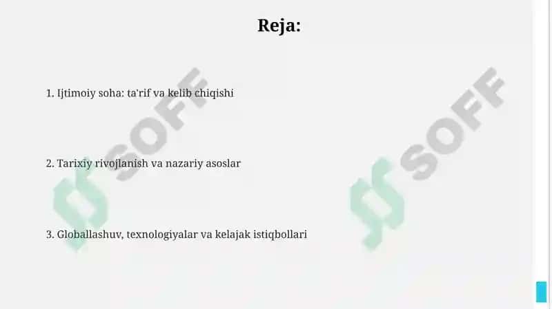Ijtimoiy soha: ta'rif va kelib chiqishi 2