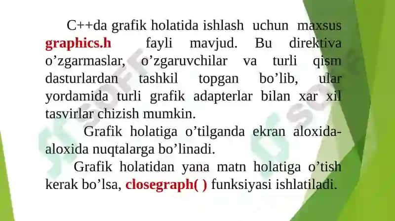 Grafika va multimedianidasturlash tizimlari 2