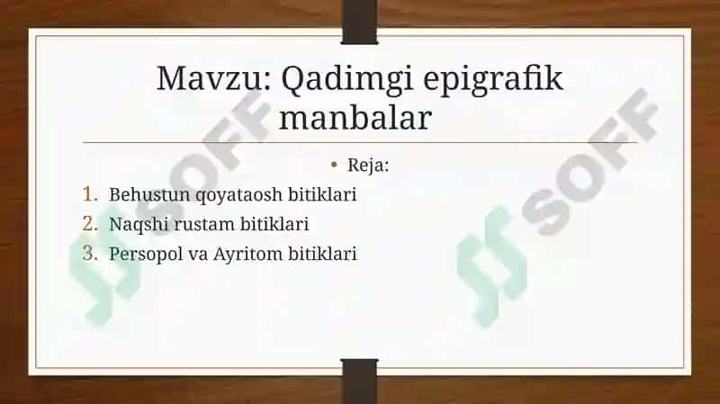 O'rta Osiyodagi Qadimgi epigrafik manbalar 2