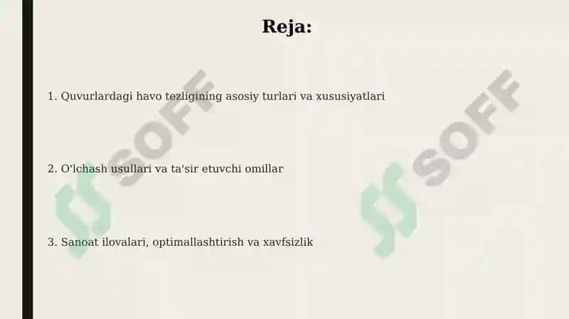 Havoning quvurlardagi tezlik turlari 2