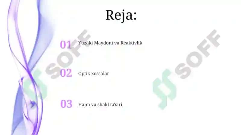 Nanozarrachalarning fizik xossalari 2