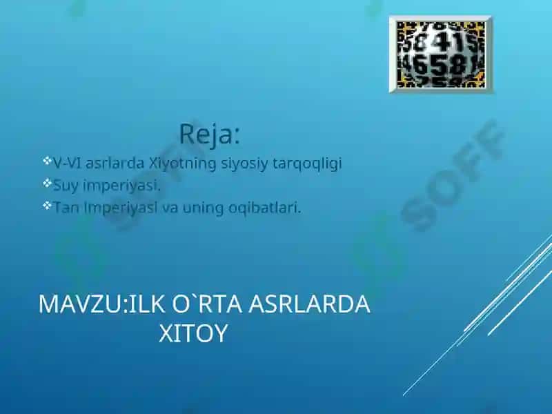 Ilk o`rta asrlarda Xitoy 2