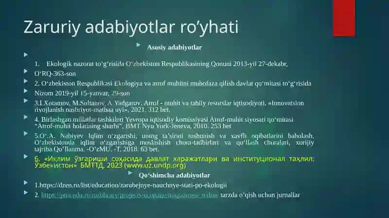 Iqlimo‘zgarishi va ekologik muammolar 2