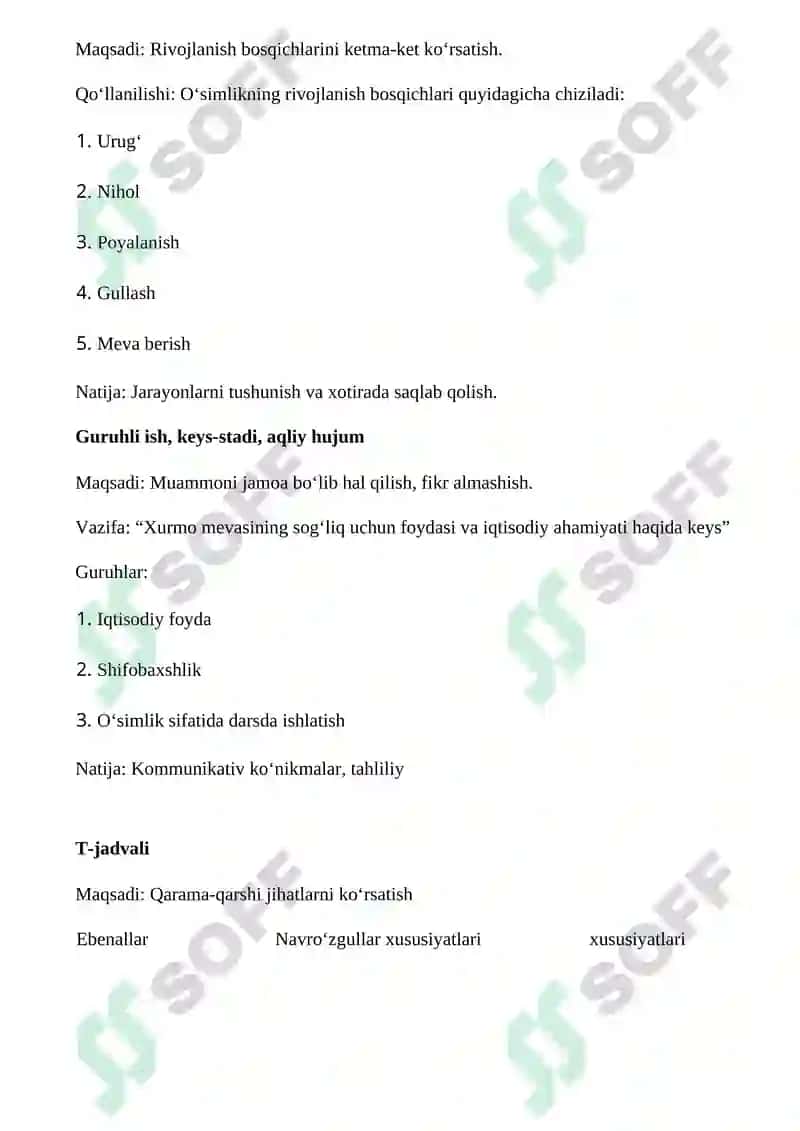 Biologiya fanidan dars materiallari 2