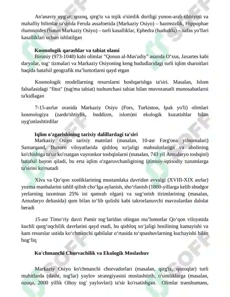 Oʻrta Osiyolik allomalarning tabiat va ekologiya haqidagi fikrlari 2