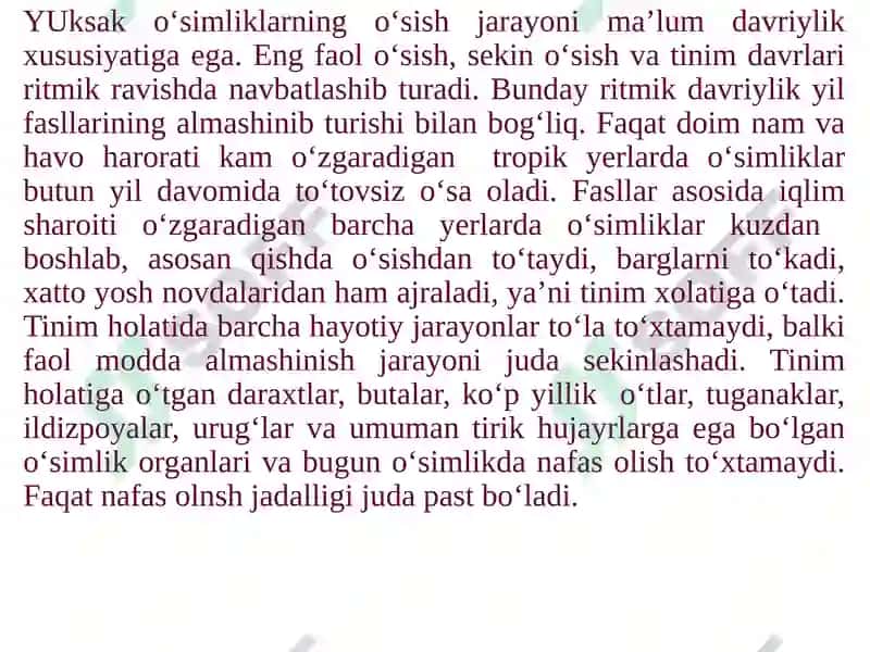 O‘simliklarning harakatlari 2