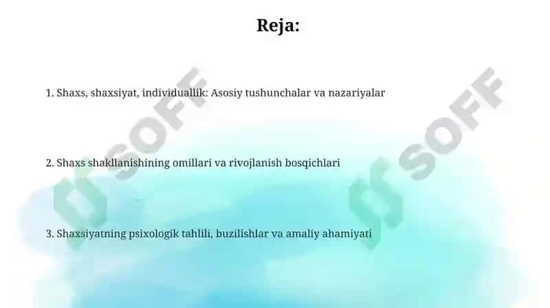 Shaxs, shaxsiyat, individuallik 2