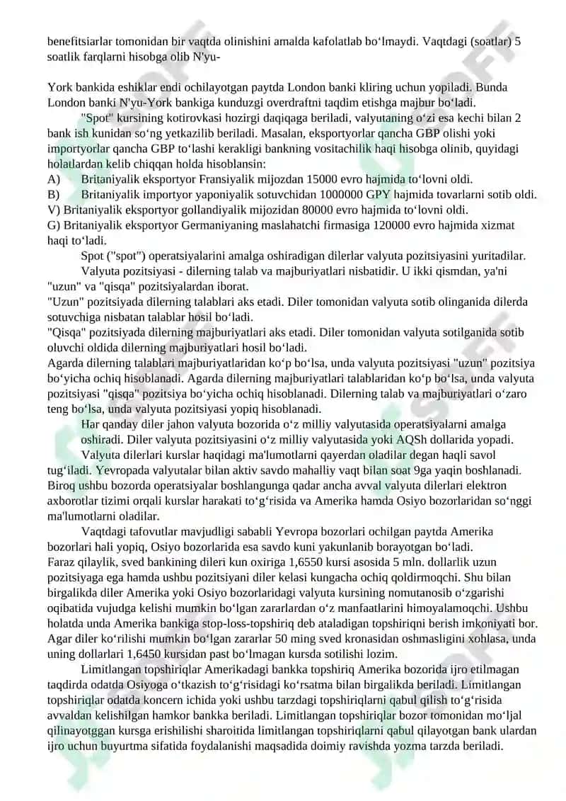 Valyuta operatsiyalari 2