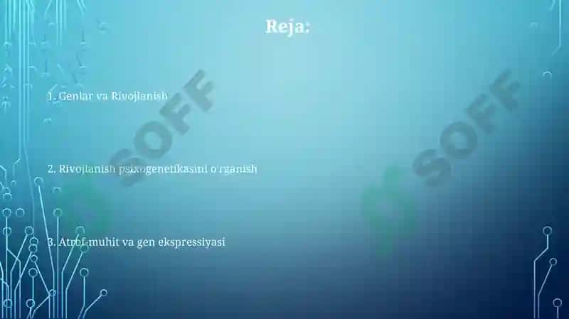 Taraqqiyot psixogenetikasi (ontogenetika) 2