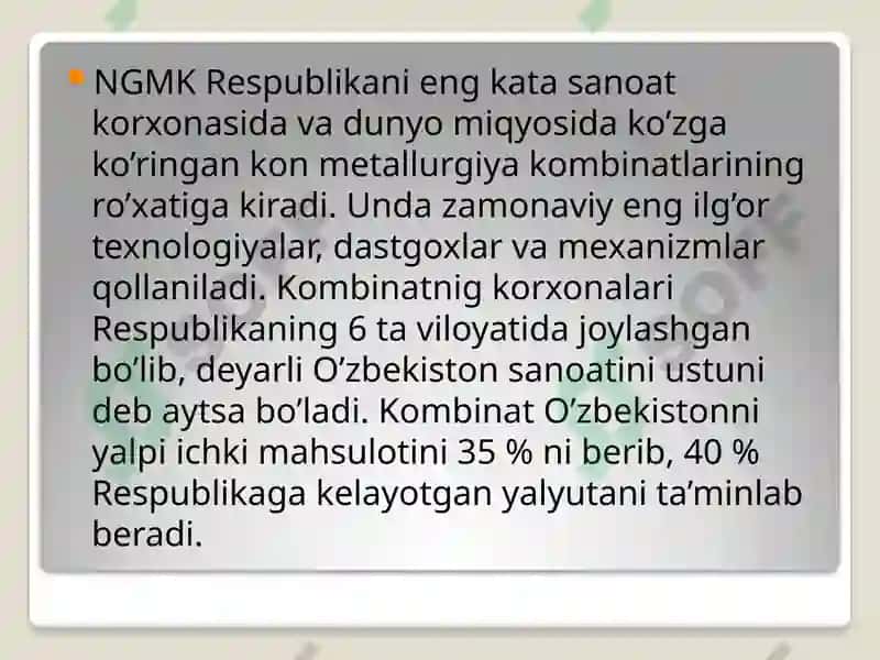 Olmaliq Metallurgiya kombinati 2