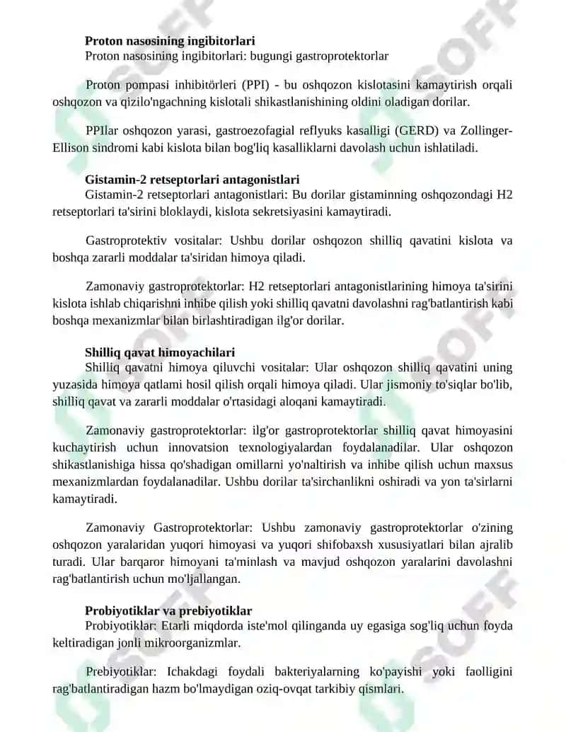 Zamonaviy Gastroprotektorlar 2