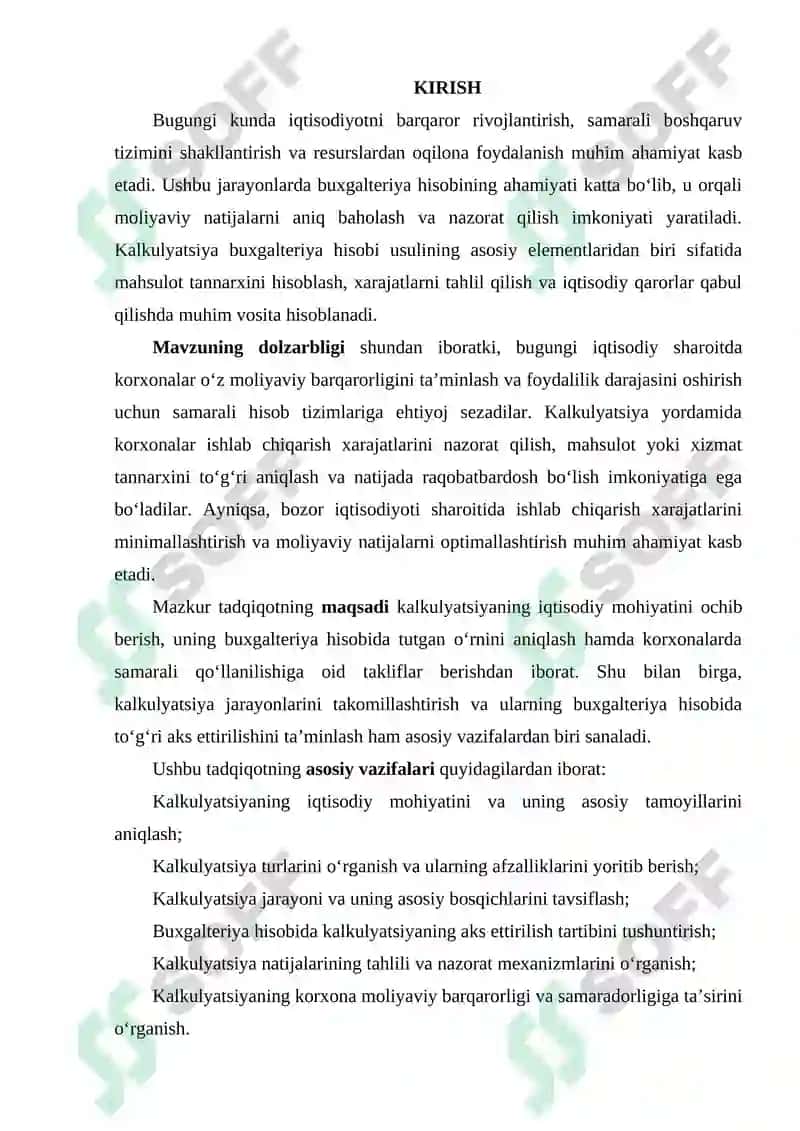 KALKULYATSIYA BUXGALTERIYA HISOBI USULINING ELEMENTI SIFATIDA 2